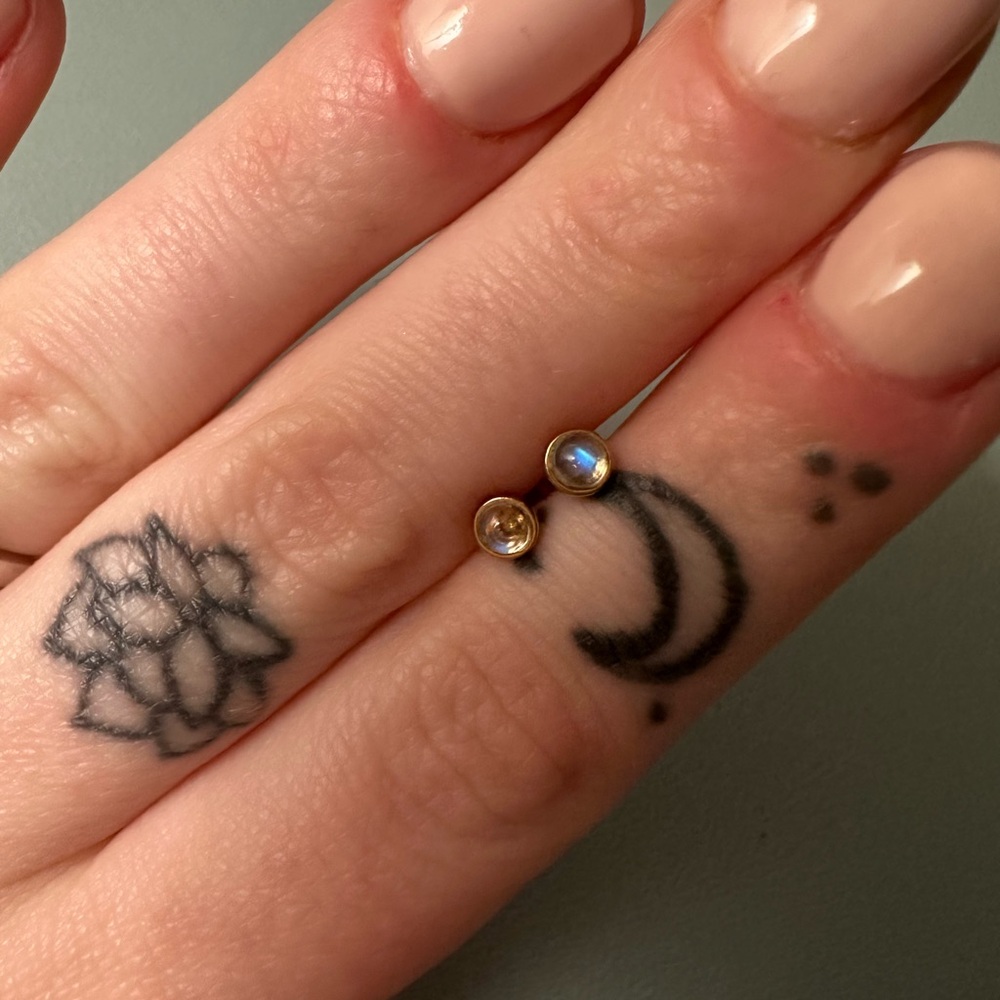 Gold-filled Moonstone Flatbacks